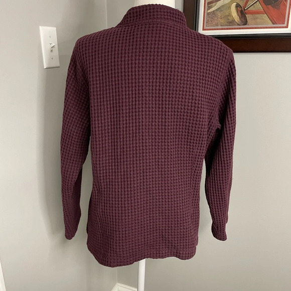 Cabela's | Waffle Knit Lightweight Jacket Purple Plum Toggle Tortoise Size XL - Picture 3 of 4